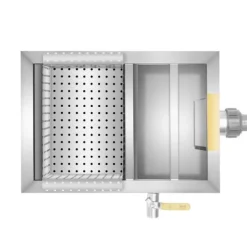 Tilbehør Til Affaldshåndtering>Fedtudskiller, Høj Effektivitet Filtrering, Holdbart Rustfrit Stål,sølv