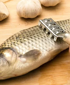 Køkkenskrabere>Fiskefjælsskraber/Fiskefjæller - Rustfrit Stål Flad Grov