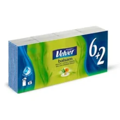 Papirlommetørklæder>Fløjlsbalsamekstraktservietter 6+2 stk.