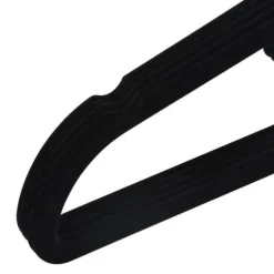 Fløjlsbøjler, 50 pakker, ultratynde, pladsbesparende, skridsikre bøjler med slipsestyring, 360 graders drejekrog, sort Best