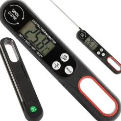 Foldbart digitalt køkkentermometer Instant Read Black Sale