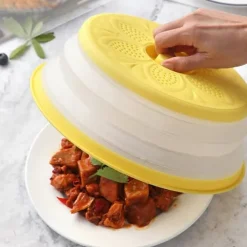 Foldbart Mikrobølgeovnsdæksel Afløbskurv Frugt Grøntsagskurv Maddæksel Discount