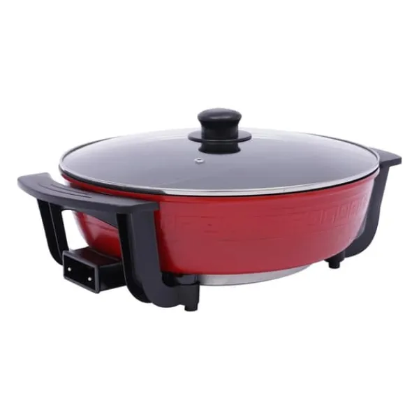 Fonduegryde - Elektrisk med varmeplade og låg - 6 liter - 2 rum - 1300 W - Himmelblå Sale