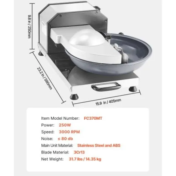 Foodprocessor, 59x40,5x25 cm, rustfrit stål Online