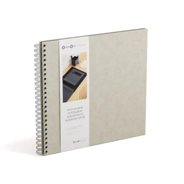 Opbevaring Af Fotografier>Fotoalbum Linen med svarta blad 35x31,5cm Bigso Box of Sweden