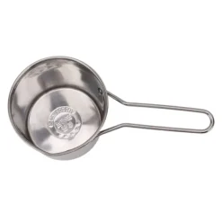 Køkkenudstyrssæt>Frituregryde i rustfrit stål Højtemperaturbestandig oliebesparende bærbar mini-metalfrituregryde med langt håndtag 4-delt sæt