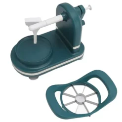 Frugtskræller og skærekombination - Håndsving æbleskræller i rustfrit stål til køkken - mørkegrøn Clearance