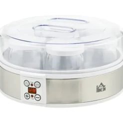 Fuleadture Yoghurt Maskine 7 Glas, Yoghurt Maker Rustfrit Stål, Enkel og Praktisk Hjemmelavet Yoghurt Fremstilling Discount