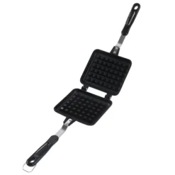 Fyrkantig våffelugnsform Non Stick-beläggning av aluminiumlegering våffelkokare med dubbla handtag Hot