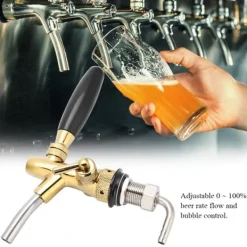 G5/8 Forkromet Rustfrit Stål Justerbar Øltapnerhane til Hjemmebar (Guld) Online