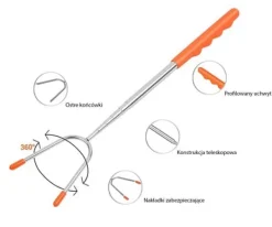 GAFFEL, TELESKOP-PÅL TIL BAGTE PØLSER PÅ ILD, 4 stk. Clearance