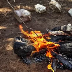 GAFFEL, TELESKOP-PÅL TIL BAGTE PØLSER PÅ ILD, 4 stk. Clearance