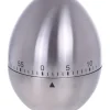 Æggeure>Æggeformet køkkenur, mekanisk, rustfrit stål