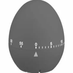 ÆGGEFORMET TIMER, grå, 6x7cm, fremstillet i slidstærkt materiale Best