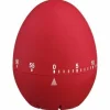 Æggeformet timer RØD 6x7cm lavet af slidstærkt materiale Discount