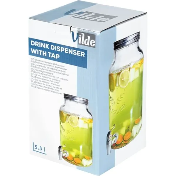 Glasbeholder til drinks med hane 6,2L VILDE 139606 Discount