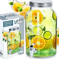 Glasbeholder til drinks med hane 6,2L VILDE 139606 Discount