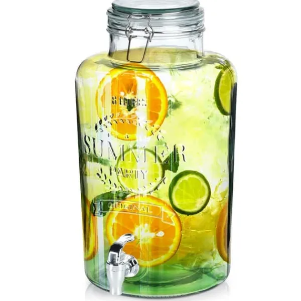 Glasdrikkrukke med hane 8 l Clearance