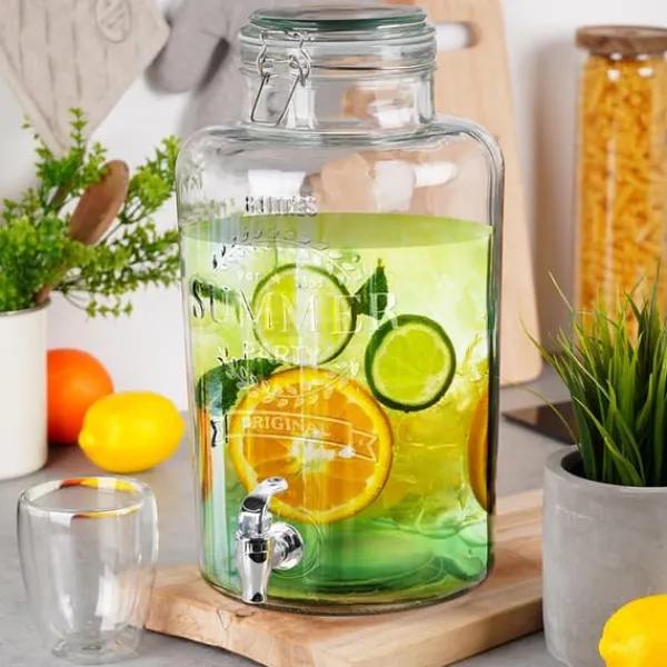 Glasdrikkrukke med hane 8 l Clearance