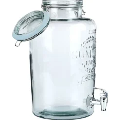 Glasdrikkrukke med hane 8 l Clearance