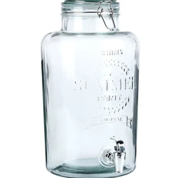 Glasdrikkrukke med hane 8 l Clearance