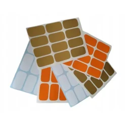 Glasetiket 7,5x4 cm til syltetøj 48 stk. orange mat Clearance