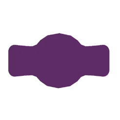 Glasetiket 7x4 cm til syltetøj 72 stk. mat lilla Clearance