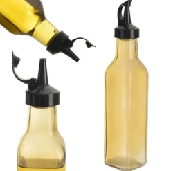 Olie- & Eddikebeholdere>Glasflaske til olivenolie, eddike, krydderier med olivenolie og eddike dispenser 0,26L