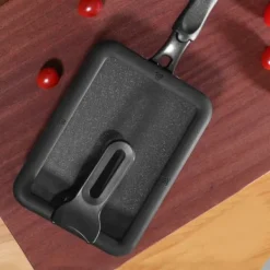 Glasgrydedæksel - Ståbart silikonelåg til rektangelgryde (sort, 13 x 18 cm) Clearance