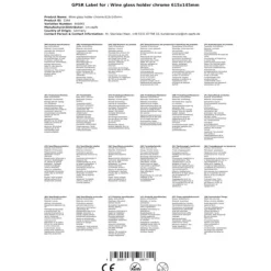 Vinglasholdere>Glasholder krom 615x145mm