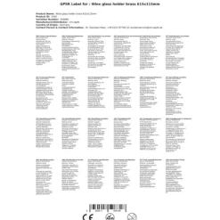 Glasholder messing 685x145mm Clearance