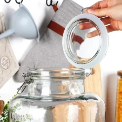 Glaskrukke med hane 8 l + 12 glas 200 ml New