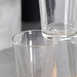 Glaskrukke med hane 8 l + 12 glas 200 ml New