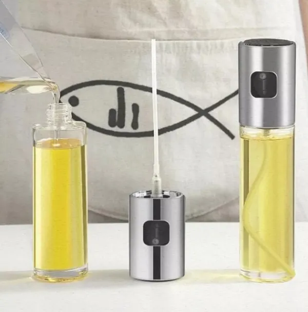 Olie- & Eddikebeholdere>Glassprayflaske til eddike/olie, 100 ml