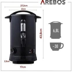 Gløggkedel 6,8 L Rustfrit Stål - Sort Best