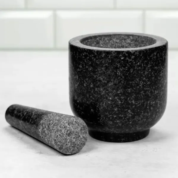 Mortere & Pistiller>Granitbelagt stenmørtel 12x12cm KINGHOFF KH-1679