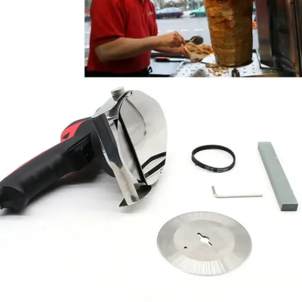 Grillkniv - BBQ Spydskærer - Rustfrit Stål - Manuelt - 2-pak - Rød Online