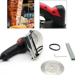 Grillkniv - BBQ Spydskærer - Rustfrit Stål - Manuelt - 2-pak - Rød Online