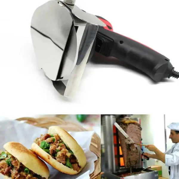 Grillkniv - BBQ Spydskærer - Rustfrit Stål - Manuelt - 2-pak - Rød Online