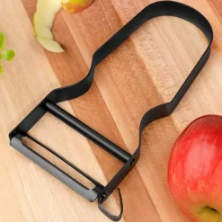 Grøntsags- og frugtskræller, sort stål, 11,5 cm Best