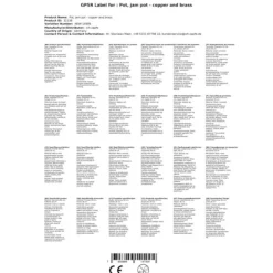 Gryde, stegepande, syltetøjsgryde - messing og kobber, diameter:20 cm Hot