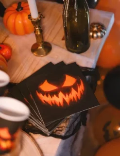 Halloween servietter med græskar - 12 stk. Size-Standard Hot