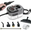 Håndholdt damprenser / steam cleaner - Opgraderet model - 2500 W - ≥105°C damp - 15 s opvarmning - 2 m slange - 220–240 V EU-stik - Rød Discount