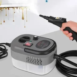 Håndholdt damprenser / steam cleaner - Opgraderet model - 2500 W - ≥105°C damp - 15 s opvarmning - 2 m slange - 220–240 V EU-stik - Rød Discount