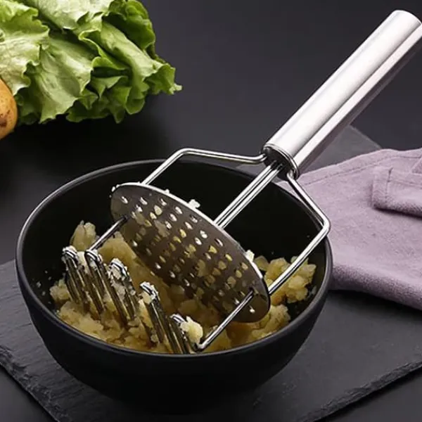 Holdbar kartoffelmoser i rustfrit stål med dobbelt lag - nem kartoffelmos Online