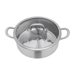 Hot Pot/Fonduegryde - Delt Yin-Yang - 32 cm - 304 Rustfrit Stål - Med Skeer - Militærgrøn Online