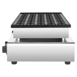 50-huls elektrisk mini pandekagemaskine - Kommercielt vaffeljern - Timer - Non-stick belægning - 50–300 °C - Lys sølv New