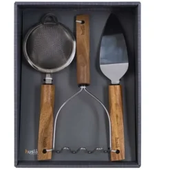 Køkkenudstyrssæt>HUSLA KØKKENredskaber SÆT TRÆ, 3 ELEMENTER