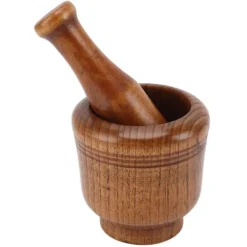 Hvidløgskværn skål Jujube træurt knuseskål Multipurpose krydderikværn til husholdningsrestaurant Clearance