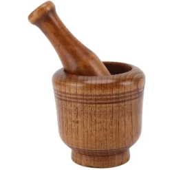 Hvidløgskværn skål Jujube træurt knuseskål Multipurpose krydderikværn til husholdningsrestaurant Clearance